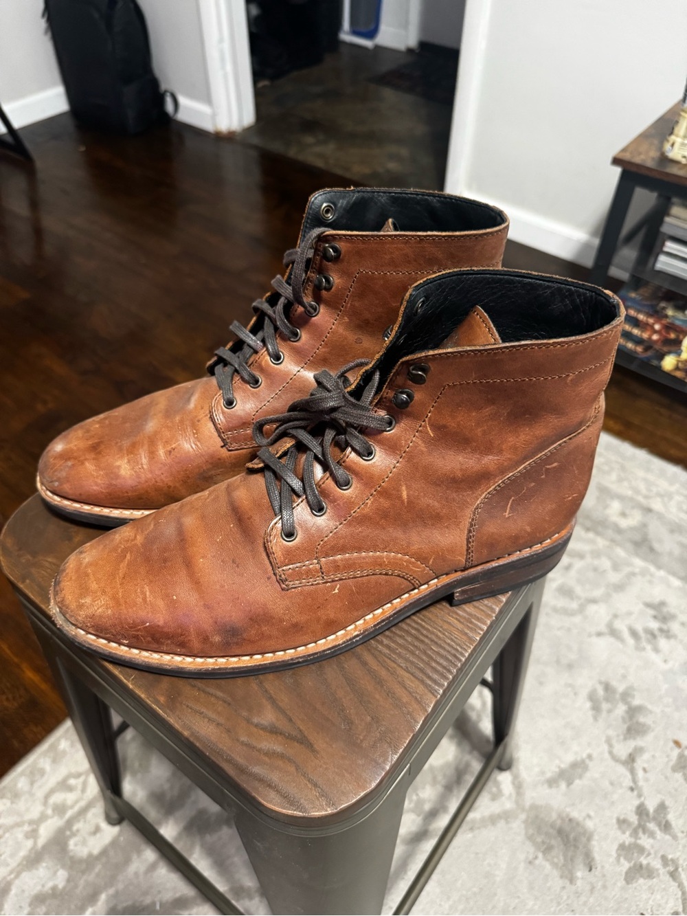 Thursday Boot Co Captain Men’s Sz 11.5 Brown Leather Lace Up Boot Good Condition
